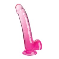 King Cock Clear 9 Inch Realistic Dildo with Suction Base