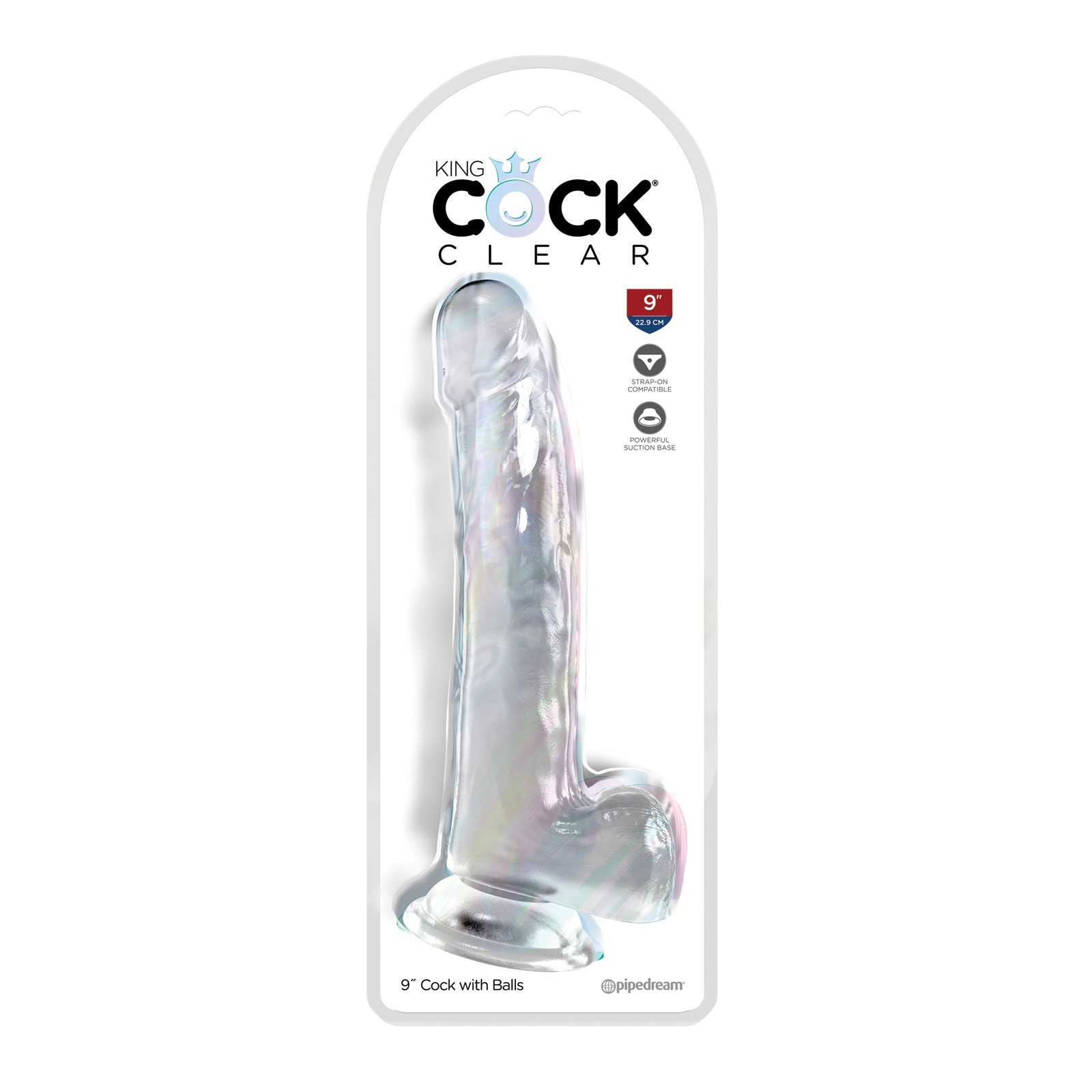 King Cock Clear 9" Cock with Balls