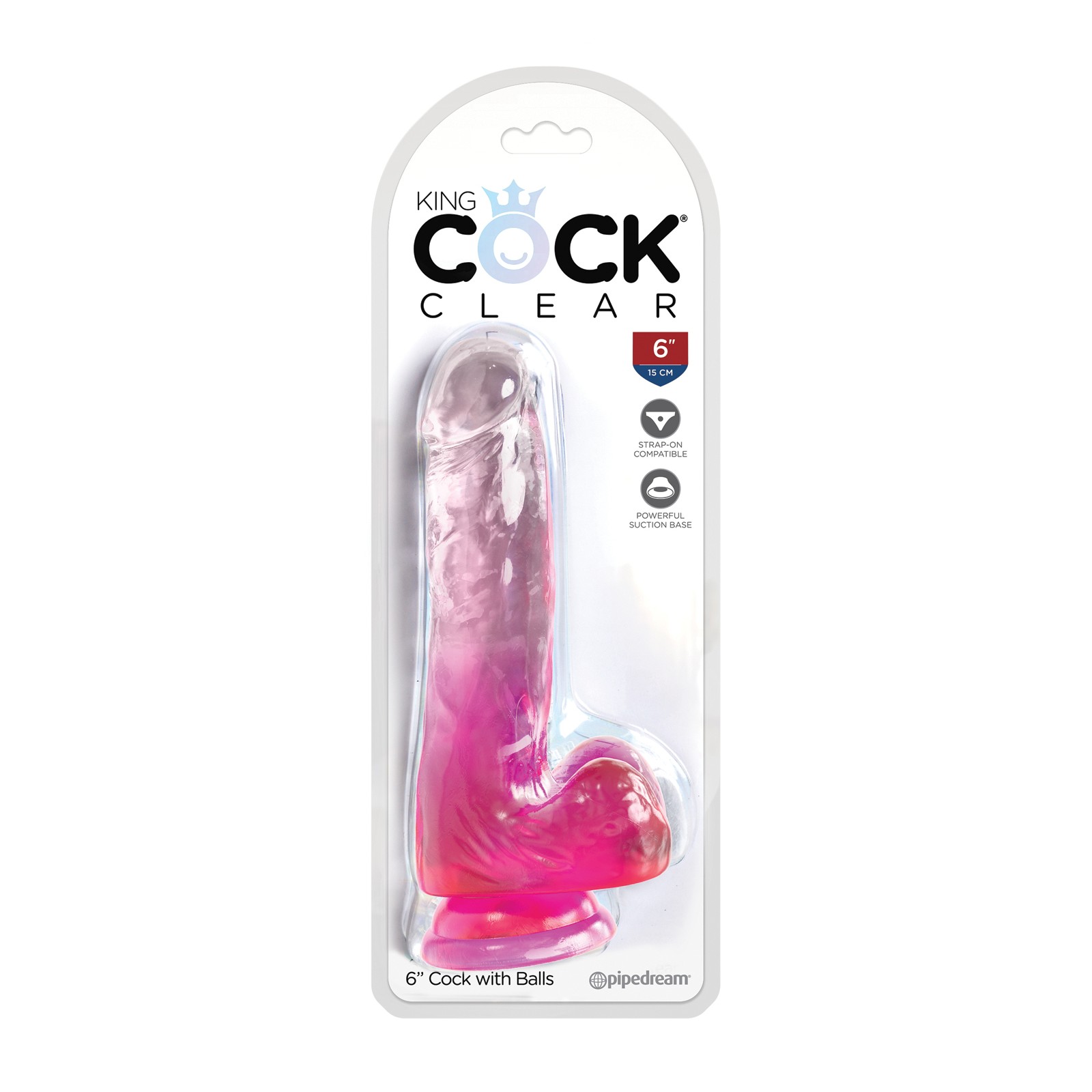 King Cock Clear 6" Dildo with Suction Cup