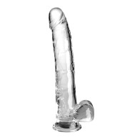 King Cock Clear 11 Inch Dildo with Balls