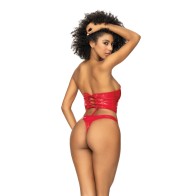 Wet Look Two In One Babydoll - Red Seduction