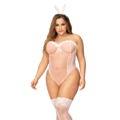 Sexy Bunny Underwire Bodysuit Pink