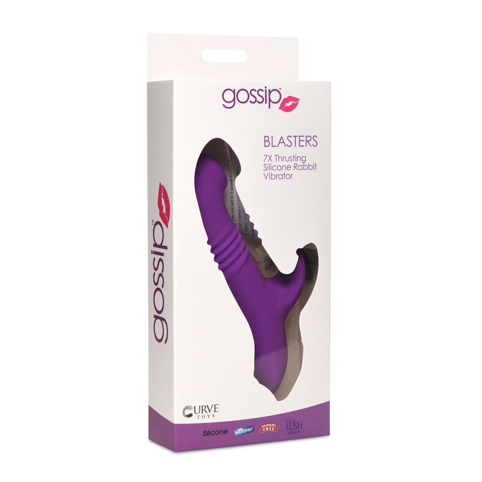 Curve Toys Gossip Blasters Vibrador Conejito 7X Empuje Violeta