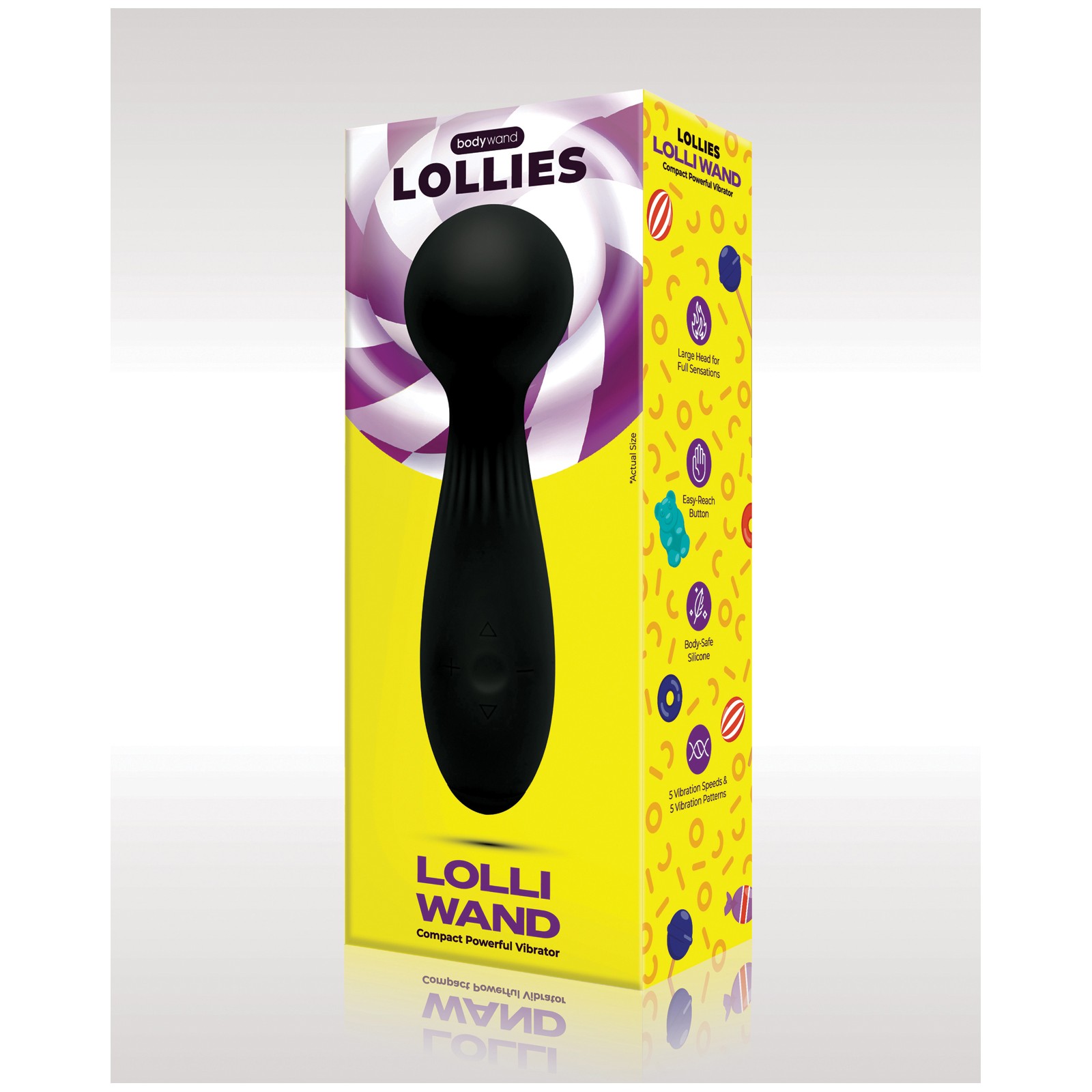 Lolli Wand Clitoral Vibrator - Black