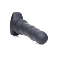 ThunderPlugs Silicone Vibrating & Squirming Plug with Remote - Black