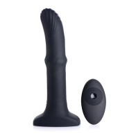 Vibrador de Silicona con Eje Deslizante Negro