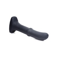 Vibrador de Silicona con Eje Deslizante Negro