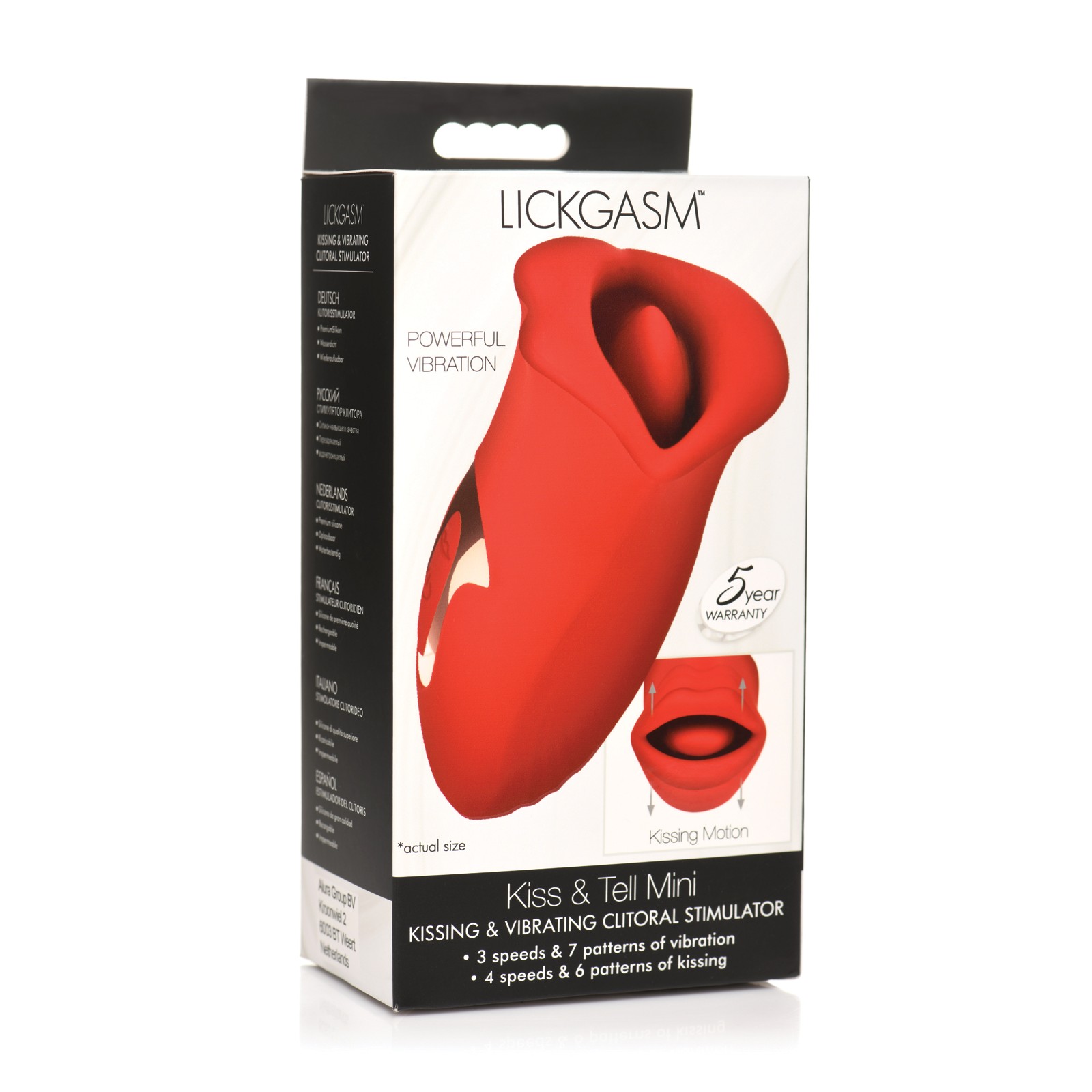 Shegasm Lickgasm Kiss Tell Clitoral Stimulator Red