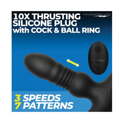 10X Thrusting Silicone Vibrator - ThunderPlugs