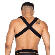 Master Harness with Hook and Ring Closure Black Medium