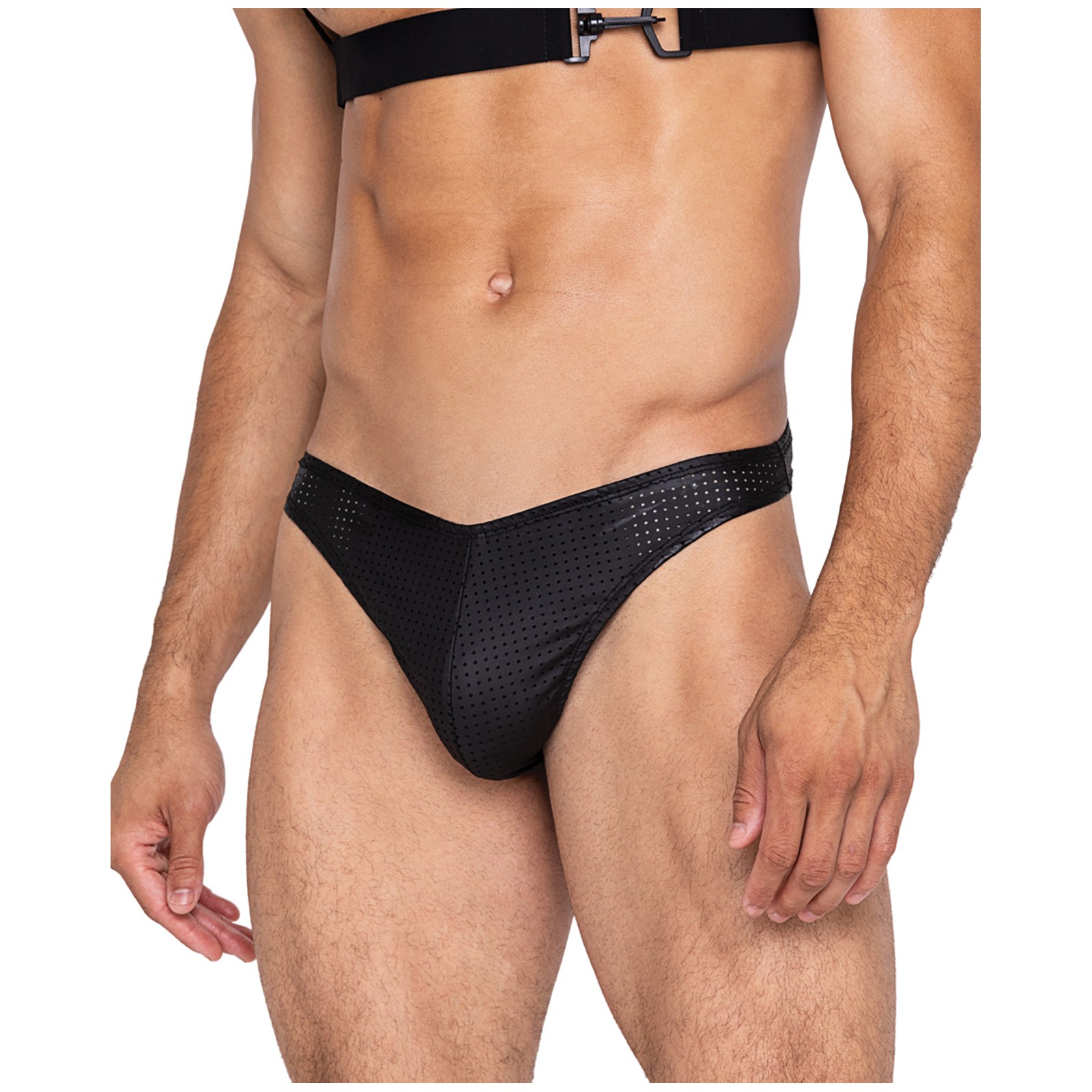 Master Thong w/Contoured Pouch Black MD