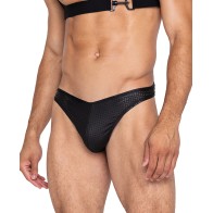 Master Thong w/Contoured Pouch Black MD