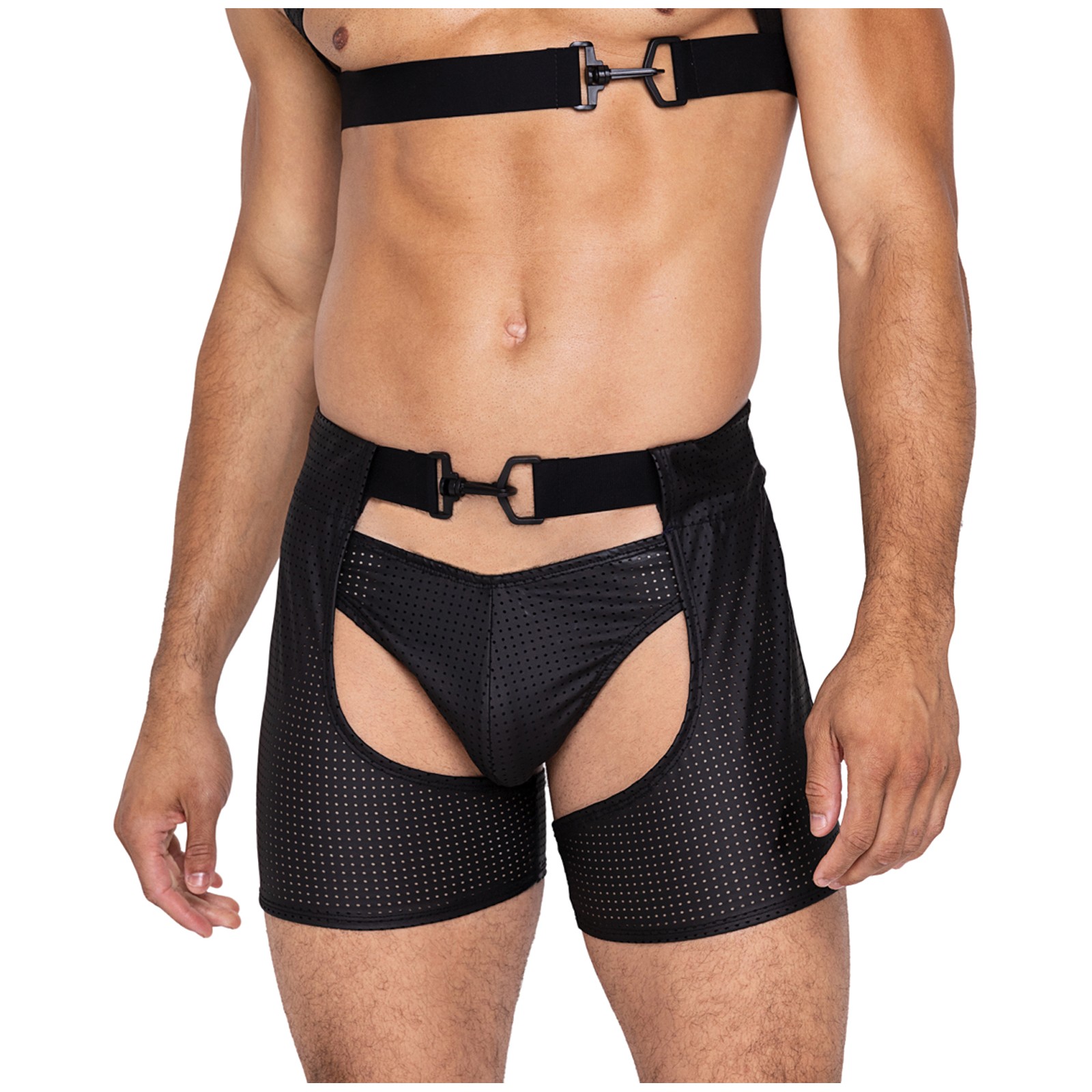 Master Chaps with Hook & Ring Closure - Black MD