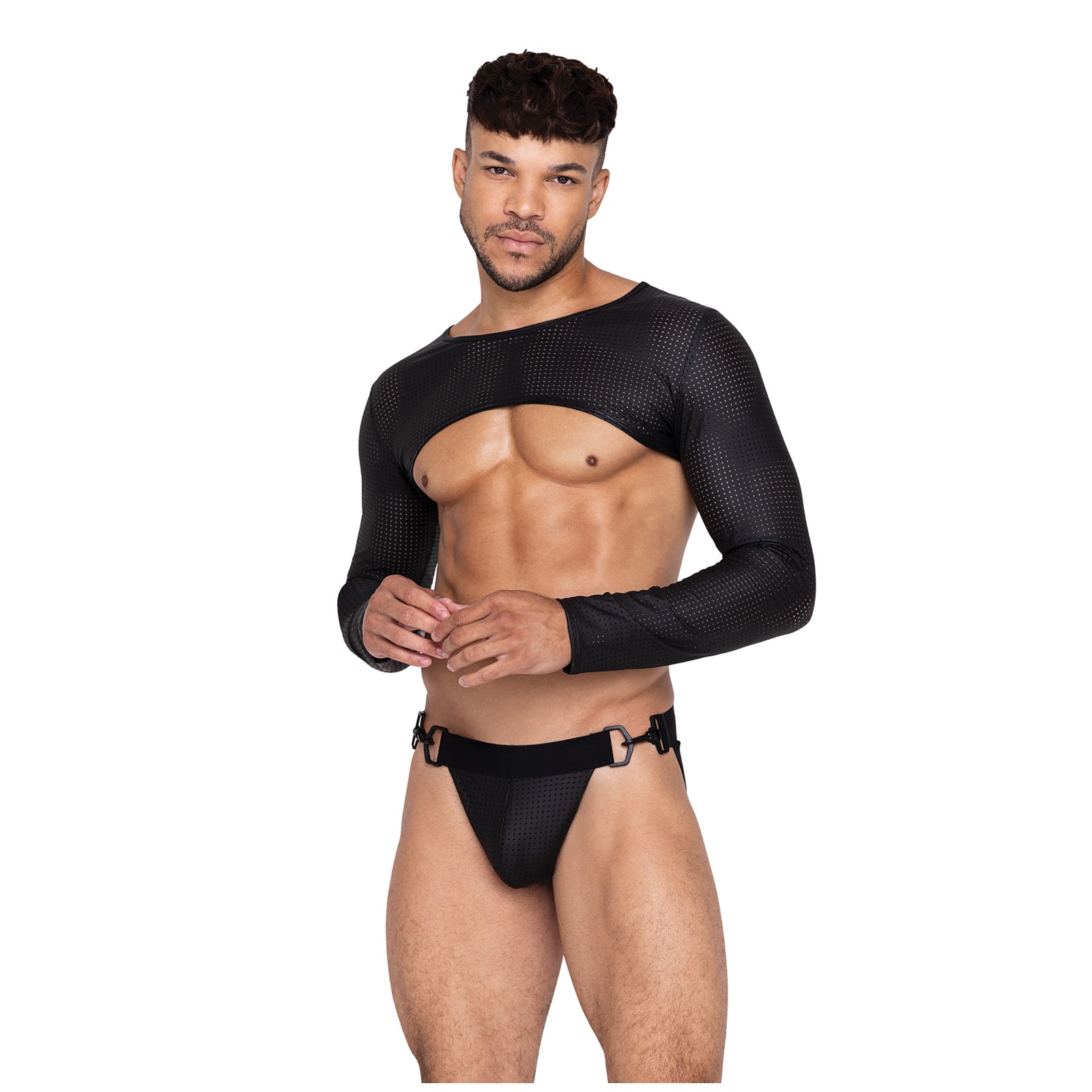 Master Crop Top Black Spandex