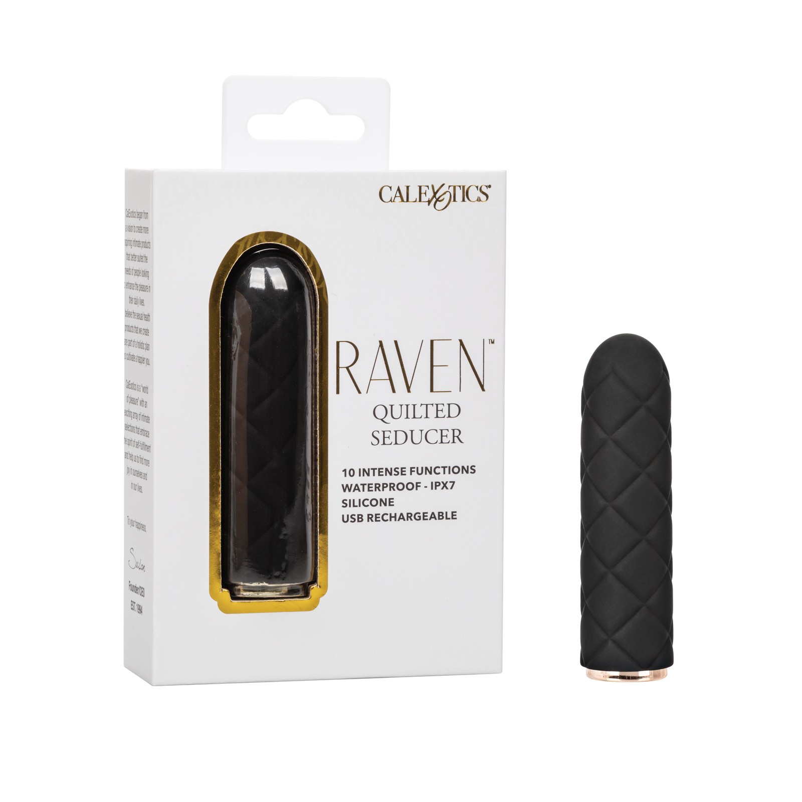 Raven Quilted Seducer Mini Massager - Discreet Pleasure