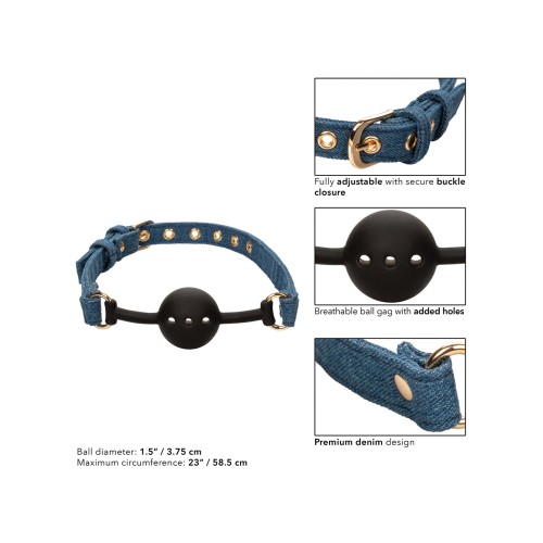 Ride 'Em Denim Collection Ball Gag