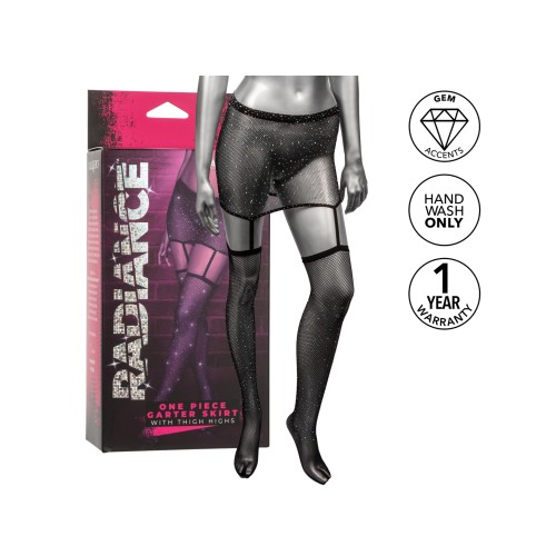 Radiance One Piece Garter Skirt with Thigh Highs for Seduction