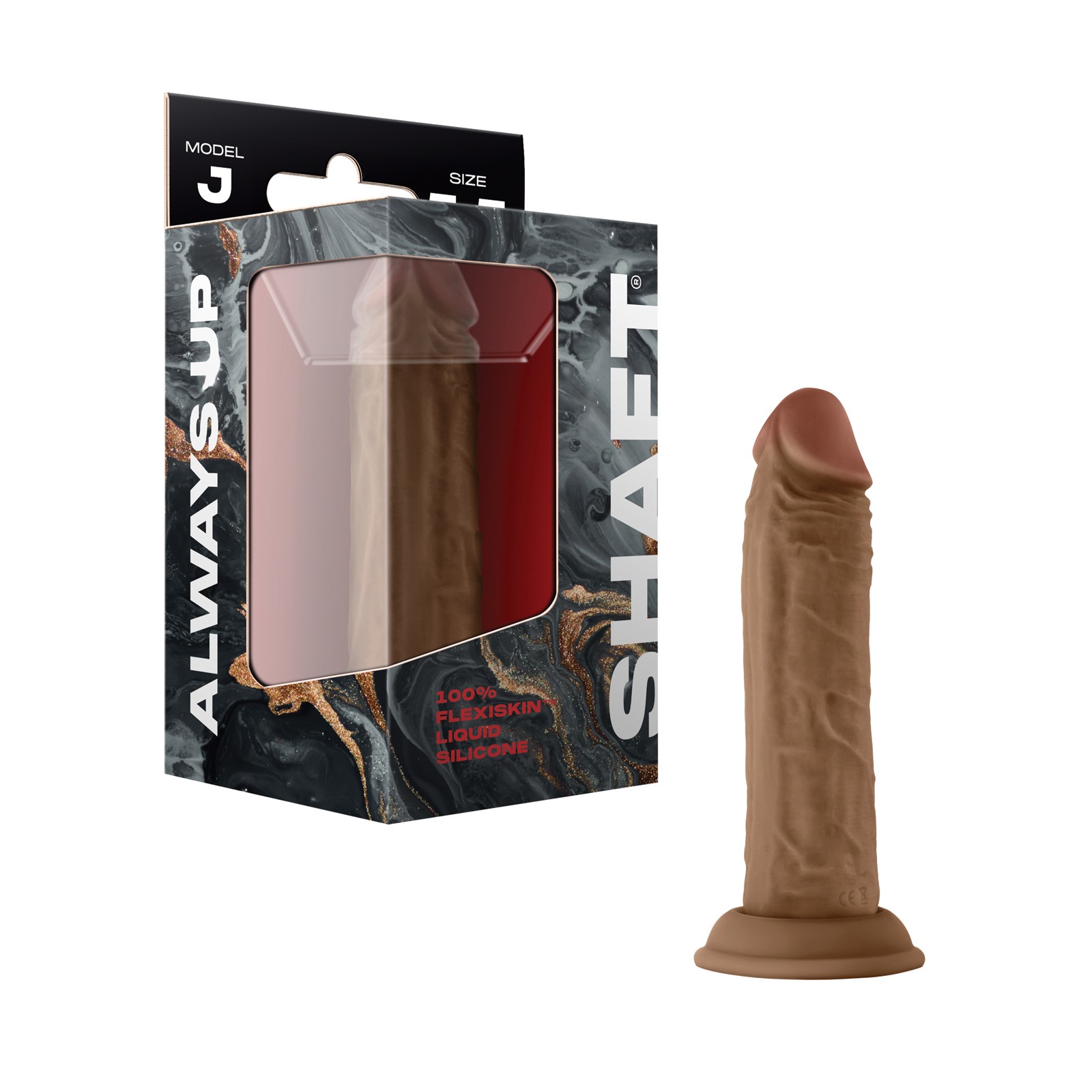 Shaft Model J Flexskin Liquid Silicone 5.5" Dong - Oak