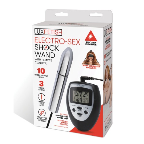 Varita de Choque Sexual Lux Fetish con Control Remoto para Placer Emocionante