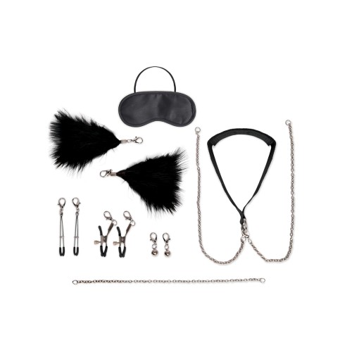 Lux Fetish 12 pc Collar and Nipple Clips Set