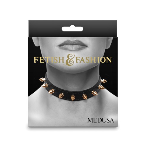 Fetish Fashion Medusa Collar Adjustable Black