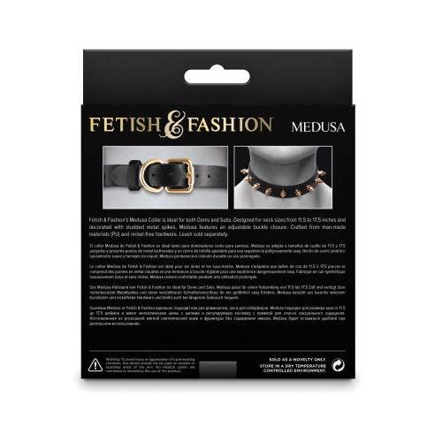 Fetish Fashion Medusa Collar Adjustable Black