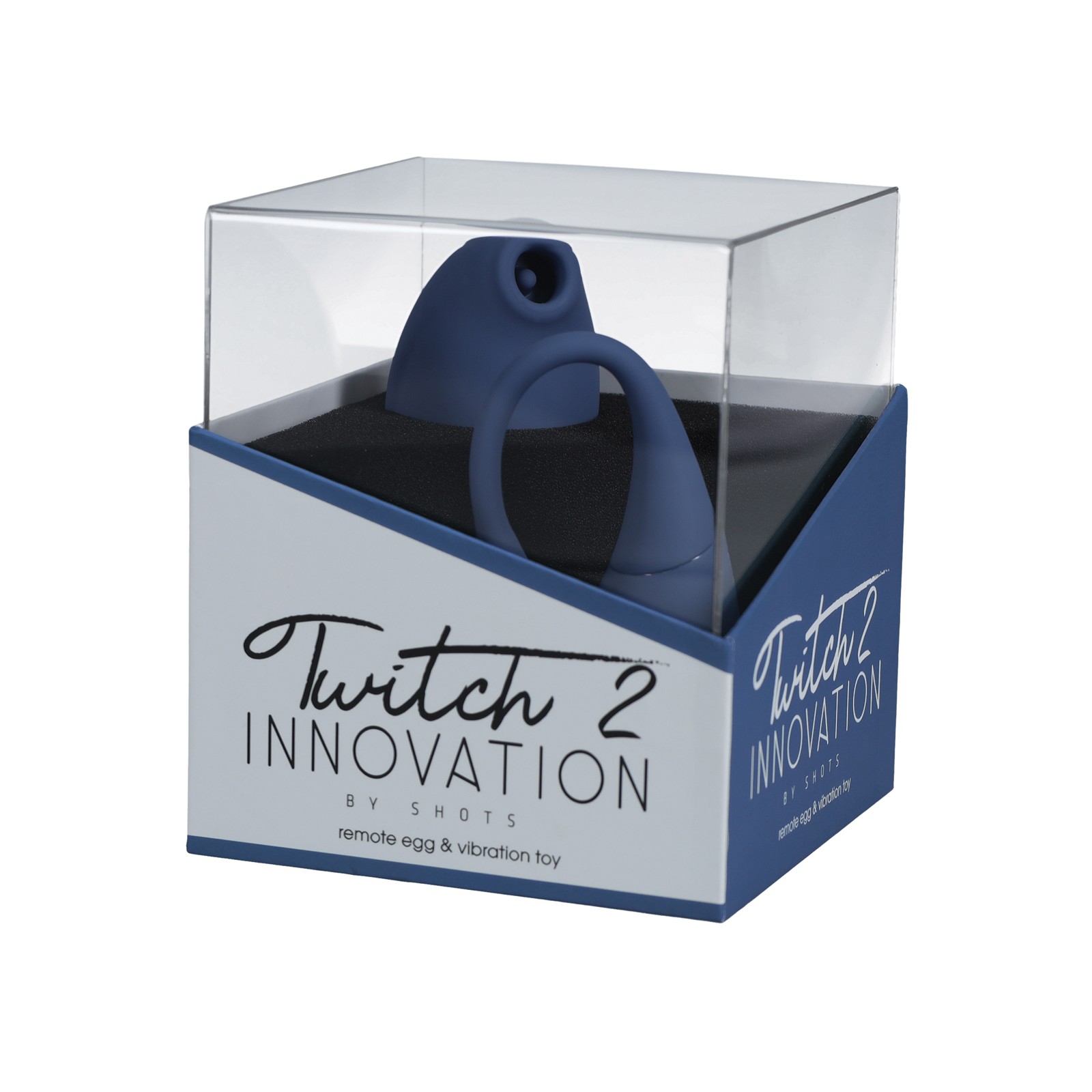 Shots Twitch 2 Vibrator w/Remote Control Blue Grey