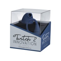 Shots Twitch 2 Vibrator w/Remote Control Blue Grey