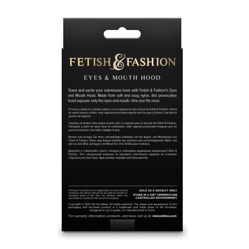 Capucha Fetish & Fashion para Ojos y Boca para Juego BDSM