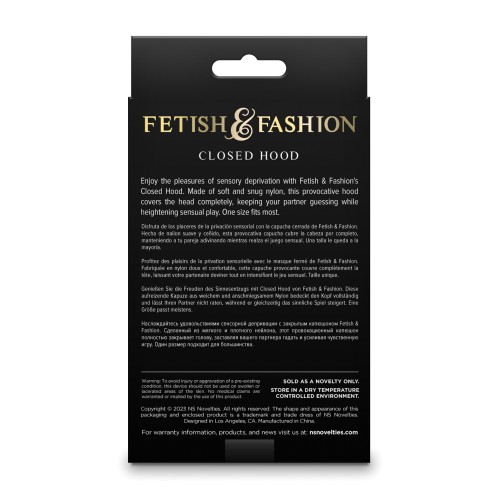 Fetish & Fashion Closed Hood for Sensory Deprivation