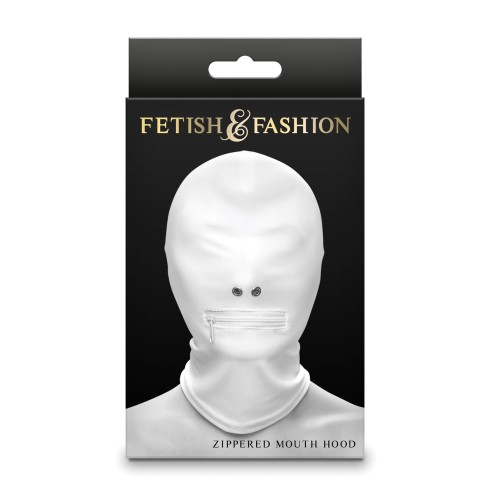 Fetish Zippered Mouth Hood for Sensual Play