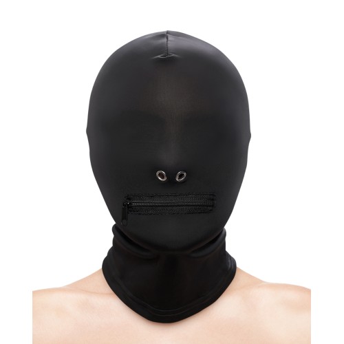 Fetish & Fashion Zippered Mouth Hood for Kinky Play