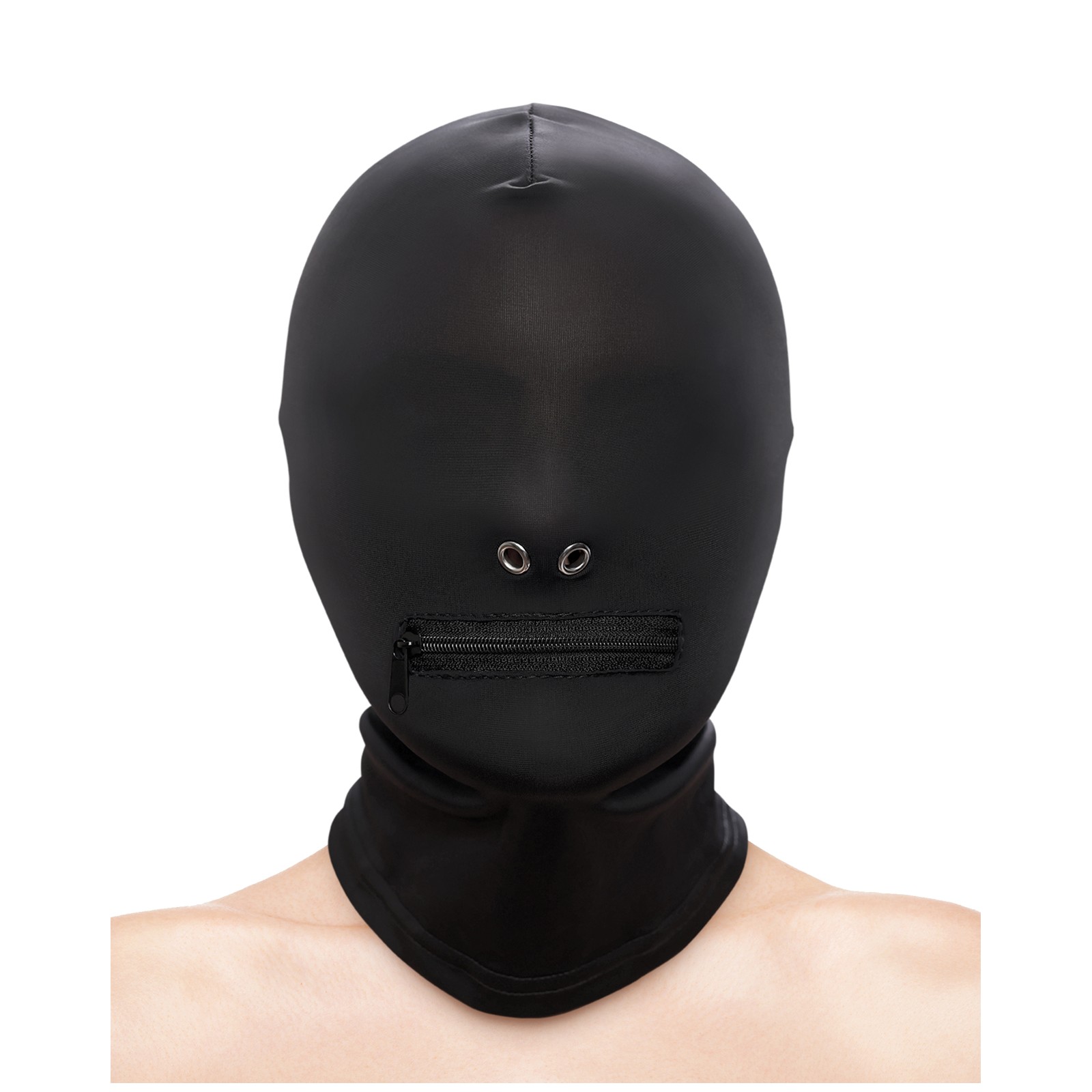 Fetish & Fashion Zippered Mouth Hood for Kinky Play