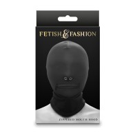 Fetish & Fashion Zippered Mouth Hood for Kinky Play