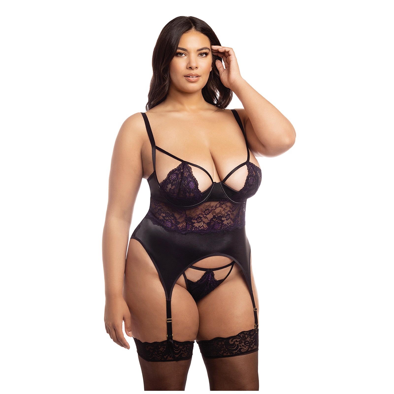 Demi Padded Shelf Cup Lace Merrywidow & Panty