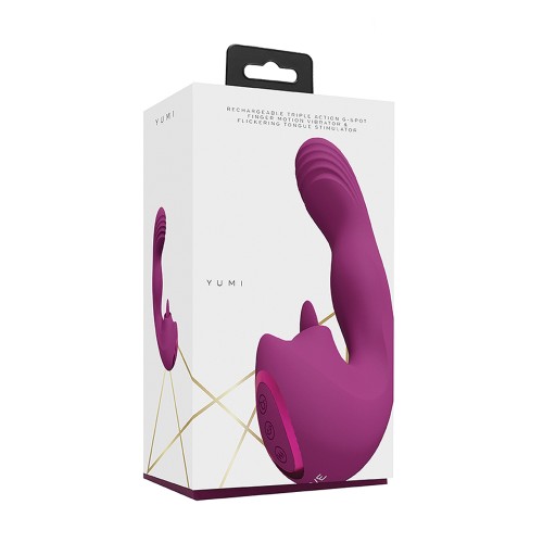 Vibrador Triple Acción para Punto G Yumi Rosa