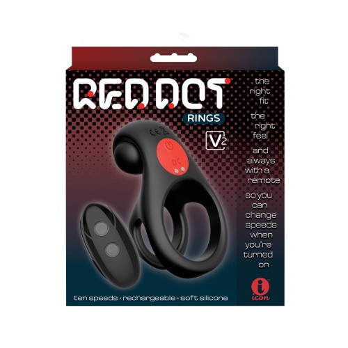 Anillo para el Pene Massive Red Dot V2 Negro