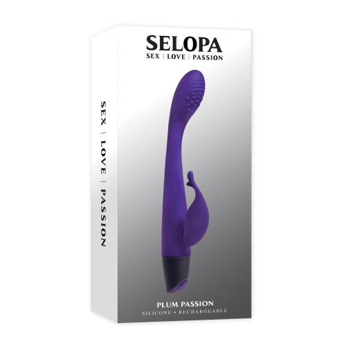 Selopa Vibrador Elegante Doble Motor Morado