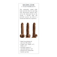 Selopa 6.5 Inch Natural Feel Dildo - Dark