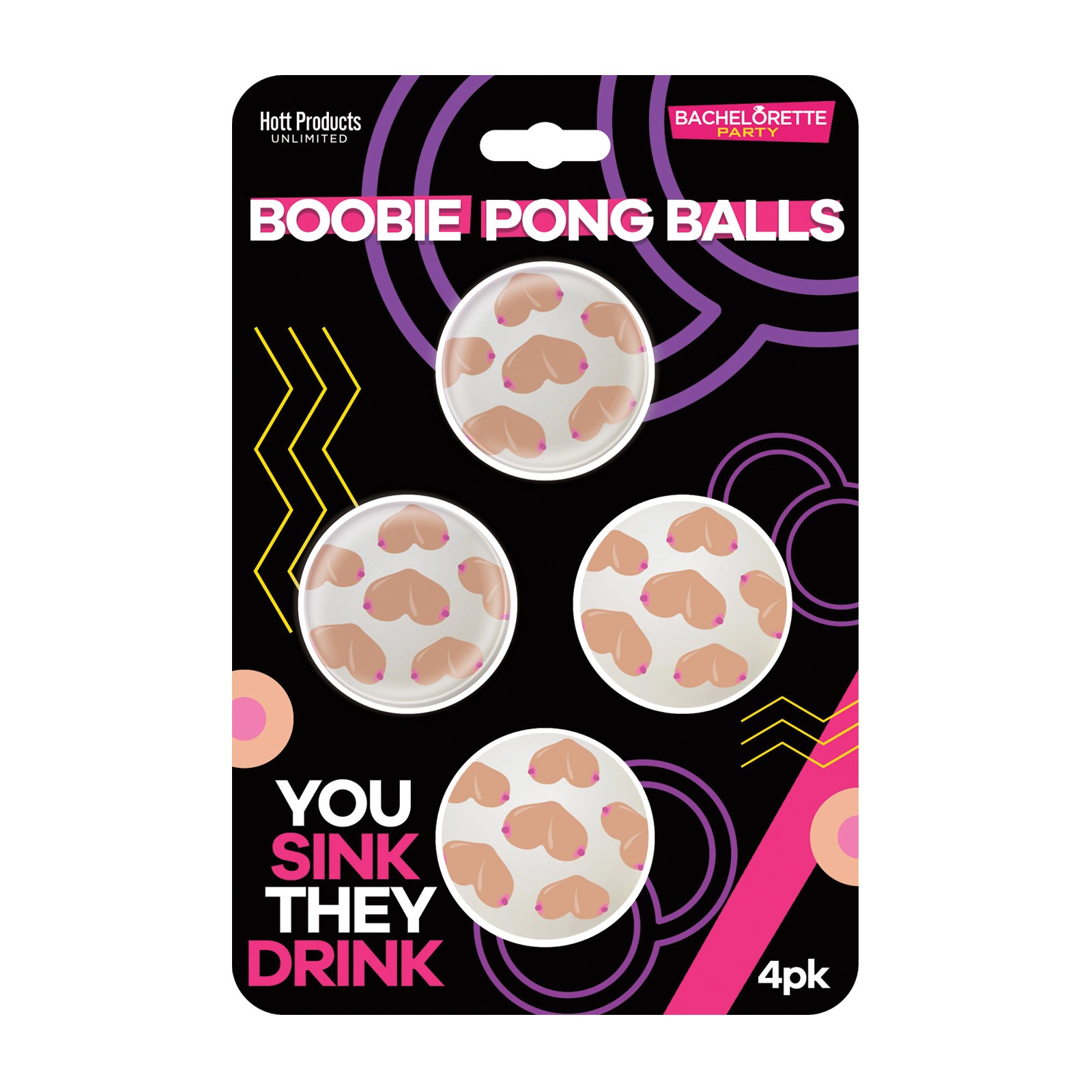 Boobie Beer Pong Balls - 4 Pack