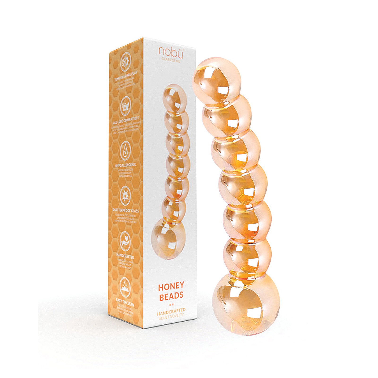 Nobu Honey Beads Glass - Amber - Unique Pleasure Toys