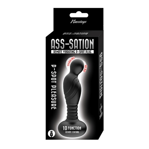 Plug P Vibrante Remoto Ass-sation Negro