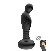 Ass-sation Remote Vibrating P Spot Plug Black