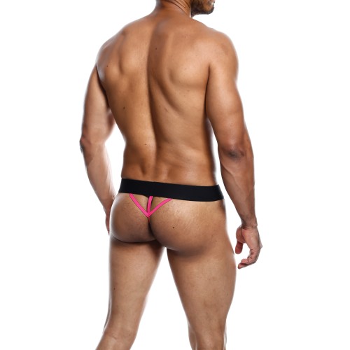 Male Basics Neon Thong - Coral Size LG