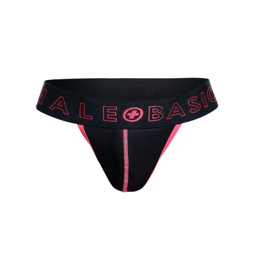 Male Basics Neon Thong - Coral Size LG