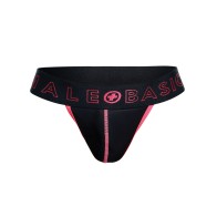 Male Basics Neon Thong - Coral Size LG