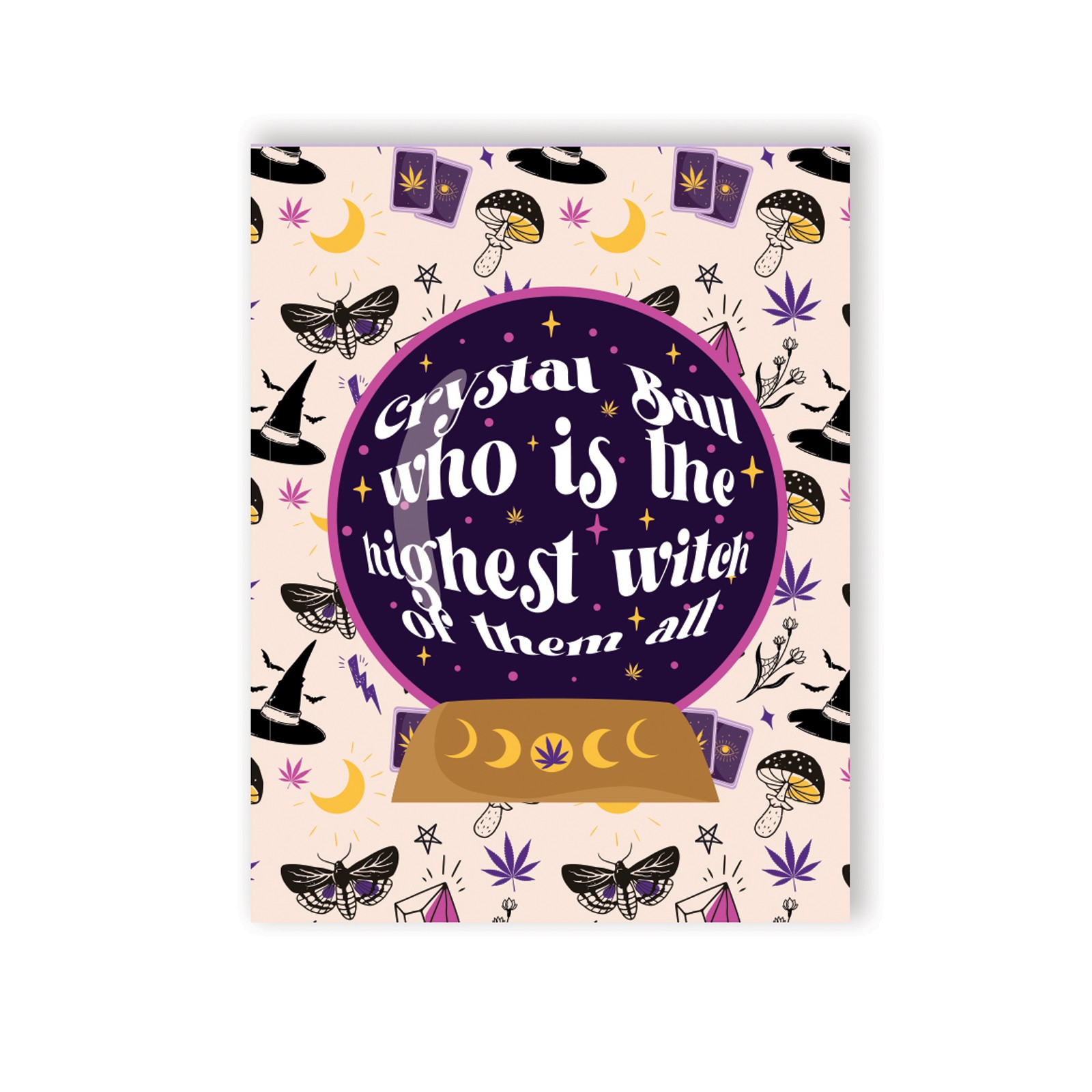 Crystal Ball Greeting Card Magical Design