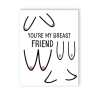 Breast Friend Naughty Greeting Card for Friends