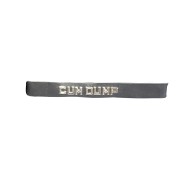 Collar de Cuero Spartacus CUM DUMP Negro para Bondage Sensorial