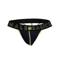 Male Basics Neon Thong Yellow Large